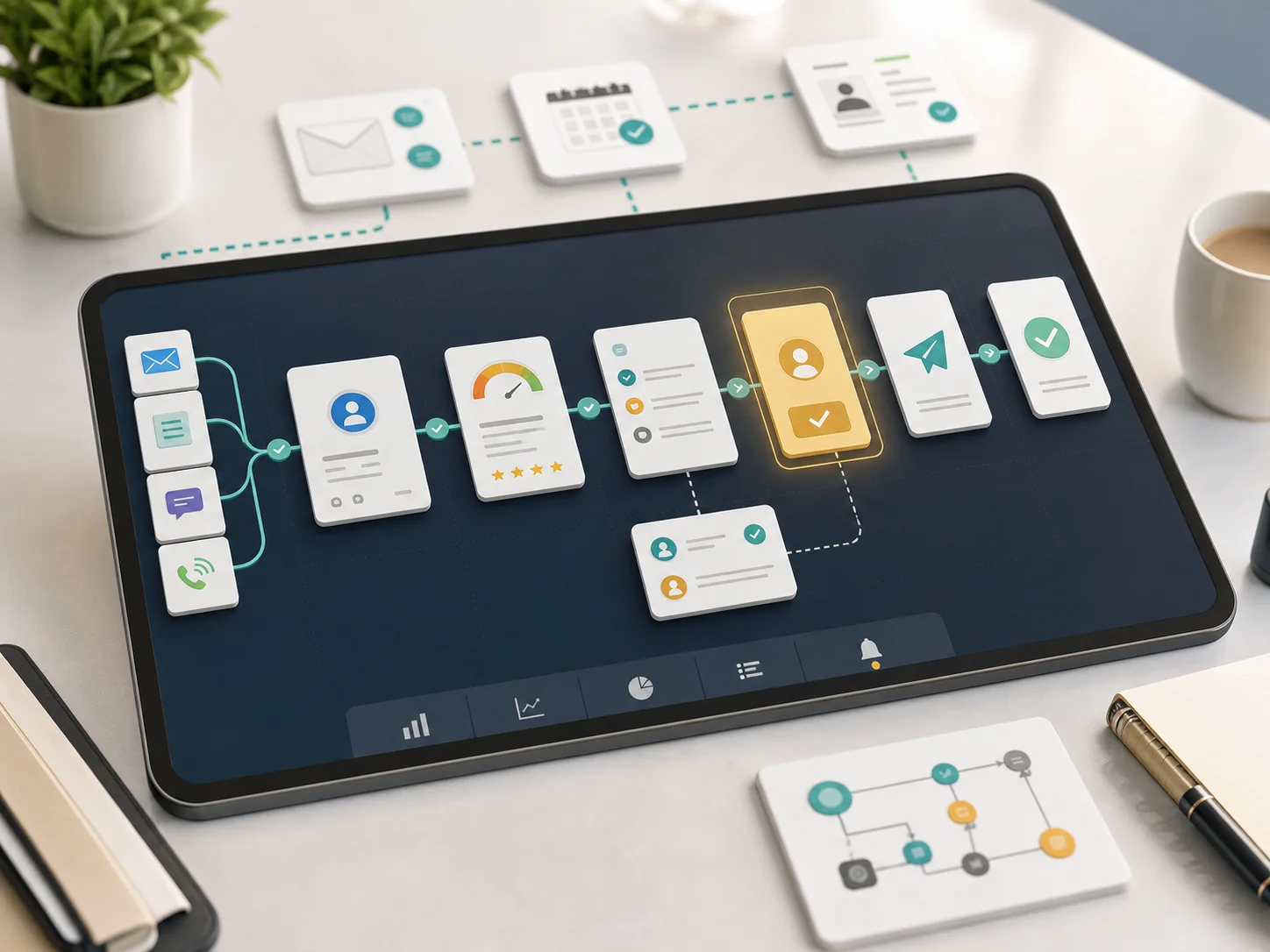 Workflow waarin een aanvraag wordt beoordeeld, gerouteerd en klaargezet voor menselijke review